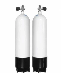 Tanks, Valves & Accessories Faber 7L Steel HP (300 Bar) Sidemount Tanks With Opposite Valves