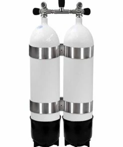 Faber 7L Steel Twin Tanks With Manifold & Bands Tanks, Valves & Accessories