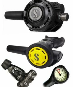 Regulator Sets Scubapro Regulator Set: MK19 Evo Black Tech (DIN Or Yoke) / G260 Carbon / Octopus & Free Termo Gauge