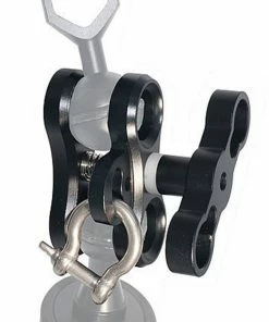 Hyperion 2 Hole Aluminium Ball And Joint Clamp With D-Shackle