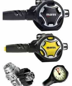 Mares Dual Adj 62X (DIN Or Yoke) W/ Octopus & Free Termo Gauge Regulator Sets