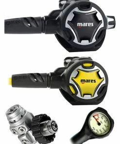 Mares Dual Adj 62X (DIN Or Yoke) W/ Octopus & Free Termo Gauge Regulator Sets