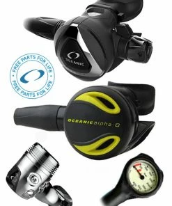Oceanic Regulator Set: Delta 5 / EDX (DIN Or Yoke) / Alpha 8 Octopus & Free Termo Gauge Regulator Sets