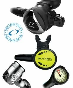 Oceanic Regulator Set: Delta 5 / EDX (DIN Or Yoke) / Alpha 8 Octopus & Free Termo Gauge Regulator Sets