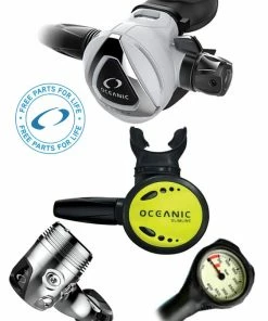 Oceanic Regulator Set: Delta 5 / EDX (DIN Or Yoke) / Alpha 8 Octopus & Free Termo Gauge Regulator Sets