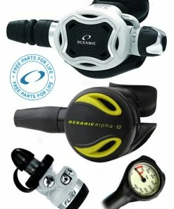 Oceanic Regulator Set: Zeo / FDXi (DIN Or Yoke) / Octopus & Free Termo Gauge