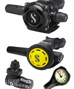 Scubapro Regulator Set: MK25 Evo Black Tech (DIN Or Yoke) / A700 Carbon / Octopus & Free Termo Gauge 12 Scubapro Regulator Set: MK25 Evo Black Tech (DIN Or Yoke) / A700 Carbon / Octopus & Free Termo Gauge
