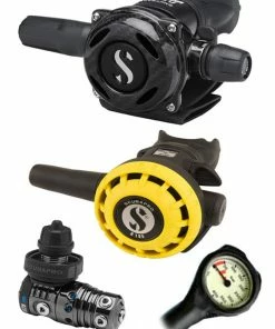 Scubapro Regulator Set: MK25 Evo Black Tech (DIN Or Yoke) / A700 Carbon / Octopus & Free Termo Gauge 13 Scubapro Regulator Set: MK25 Evo Black Tech (DIN Or Yoke) / A700 Carbon / Octopus & Free Termo Gauge
