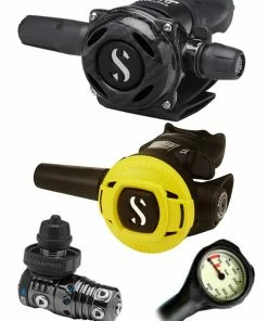 Scubapro Regulator Set: MK25 Evo Black Tech (DIN Or Yoke) / A700 Carbon / Octopus & Free Termo Gauge 16 Scubapro Regulator Set: MK25 Evo Black Tech (DIN Or Yoke) / A700 Carbon / Octopus & Free Termo Gauge