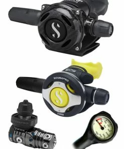 Scubapro Regulator Set: MK25 Evo Black Tech (DIN Or Yoke) / A700 Carbon / Octopus & Free Termo Gauge 17 Scubapro Regulator Set: MK25 Evo Black Tech (DIN Or Yoke) / A700 Carbon / Octopus & Free Termo Gauge