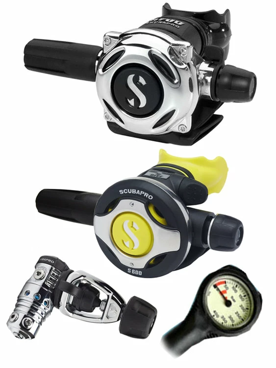 Regulator Sets Scubapro Regulator Set: MK25 Evo (DIN Or Yoke) / A700 / Octopus & Free Termo Gauge 9 Regulator Sets Scubapro Regulator Set: MK25 Evo (DIN Or Yoke) / A700 / Octopus & Free Termo Gauge
