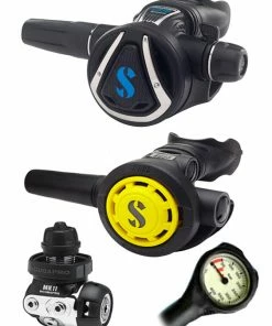 Scubapro Regulator Set: MK11 (DIN Or Yoke) / C370 / Octopus & Free Termo Gauge Regulator Sets