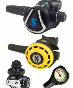 Scubapro Regulator Set: MK11 (DIN Or Yoke) / C370 / Octopus & Free Termo Gauge Regulator Sets