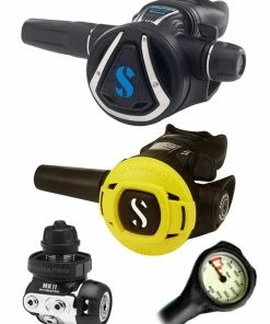 Scubapro Regulator Set: MK11 (DIN Or Yoke) / C370 / Octopus & Free Termo Gauge Regulator Sets