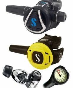 Scubapro Regulator Set: MK11 (DIN Or Yoke) / C370 / Octopus & Free Termo Gauge Regulator Sets