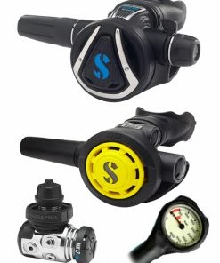 Regulator Sets Scubapro Regulator Set: MK17 Evo (DIN Or Yoke) / C370 / Octopus & Free Termo Gauge 10 Regulator Sets Scubapro Regulator Set: MK17 Evo (DIN Or Yoke) / C370 / Octopus & Free Termo Gauge