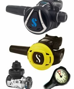 Regulator Sets Scubapro Regulator Set: MK17 Evo (DIN Or Yoke) / C370 / Octopus & Free Termo Gauge 13 Regulator Sets Scubapro Regulator Set: MK17 Evo (DIN Or Yoke) / C370 / Octopus & Free Termo Gauge