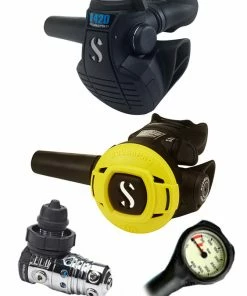 Regulator Sets Scubapro Regulator Set: MK25 Evo (DIN Or Yoke) / D420 / Octopus & Free Termo Gauge 13 Regulator Sets Scubapro Regulator Set: MK25 Evo (DIN Or Yoke) / D420 / Octopus & Free Termo Gauge