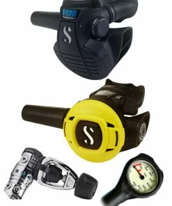 Regulator Sets Scubapro Regulator Set: MK25 Evo (DIN Or Yoke) / D420 / Octopus & Free Termo Gauge 12 Regulator Sets Scubapro Regulator Set: MK25 Evo (DIN Or Yoke) / D420 / Octopus & Free Termo Gauge