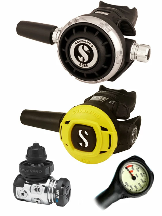 Scubapro Regulator Set: MK17 Evo (DIN Or Yoke) / G260 / Octopus & Free Termo Gauge Regulator Sets 10 Scubapro Regulator Set: MK17 Evo (DIN Or Yoke) / G260 / Octopus & Free Termo Gauge Regulator Sets