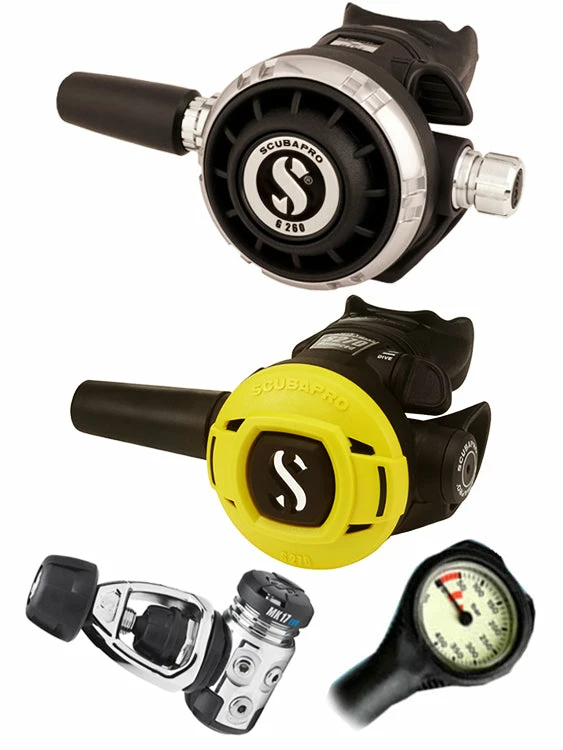 Scubapro Regulator Set: MK17 Evo (DIN Or Yoke) / G260 / Octopus & Free Termo Gauge Regulator Sets 9 Scubapro Regulator Set: MK17 Evo (DIN Or Yoke) / G260 / Octopus & Free Termo Gauge Regulator Sets