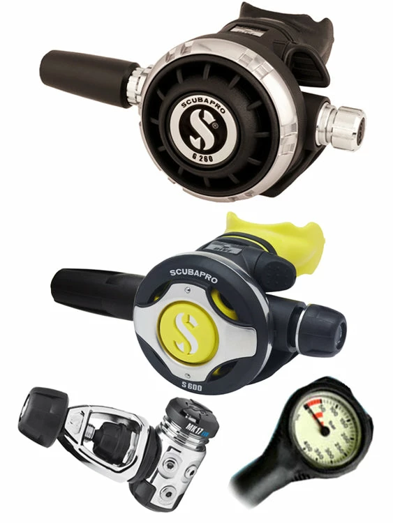 Scubapro Regulator Set: MK17 Evo (DIN Or Yoke) / G260 / Octopus & Free Termo Gauge Regulator Sets 8 Scubapro Regulator Set: MK17 Evo (DIN Or Yoke) / G260 / Octopus & Free Termo Gauge Regulator Sets