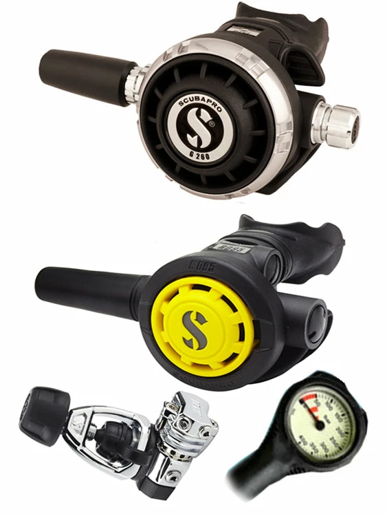 Scubapro Regulator Set: MK21 (DIN Or Yoke) / G260 / Octopus & Free Termo Gauge Regulator Sets 3 Scubapro Regulator Set: MK21 (DIN Or Yoke) / G260 / Octopus & Free Termo Gauge Regulator Sets