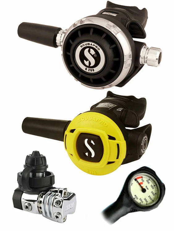 Scubapro Regulator Set: MK21 (DIN Or Yoke) / G260 / Octopus & Free Termo Gauge Regulator Sets 8 Scubapro Regulator Set: MK21 (DIN Or Yoke) / G260 / Octopus & Free Termo Gauge Regulator Sets