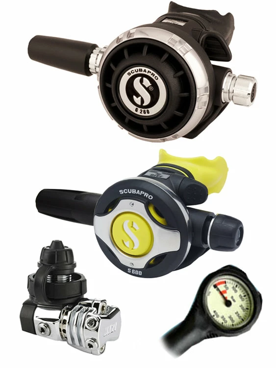 Scubapro Regulator Set: MK21 (DIN Or Yoke) / G260 / Octopus & Free Termo Gauge Regulator Sets 10 Scubapro Regulator Set: MK21 (DIN Or Yoke) / G260 / Octopus & Free Termo Gauge Regulator Sets
