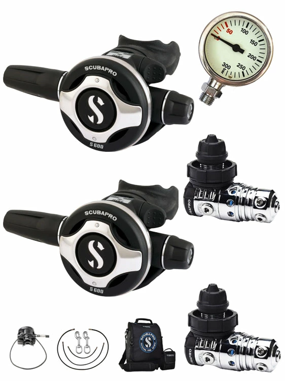 Scubapro MK25 Evo / S600 Tech Diver Regulator Set 3 Scubapro MK25 Evo / S600 Tech Diver Regulator Set