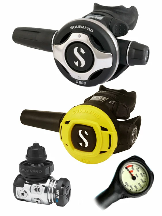 Scubapro Regulator Set: MK17 Evo (DIN Or Yoke) / S600 / Octopus & Free Termo Gauge 8 Scubapro Regulator Set: MK17 Evo (DIN Or Yoke) / S600 / Octopus & Free Termo Gauge