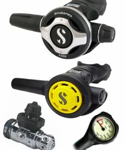 Scubapro Regulator Set: MK19 Evo (DIN Or Yoke) / S600 / Octopus & Free Termo Gauge Regulator Sets