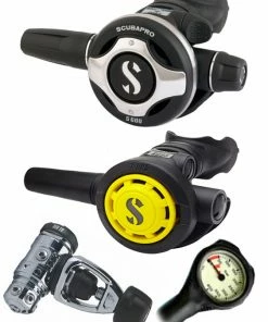 Scubapro Regulator Set: MK19 Evo (DIN Or Yoke) / S600 / Octopus & Free Termo Gauge Regulator Sets