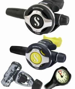 Scubapro Regulator Set: MK19 Evo (DIN Or Yoke) / S600 / Octopus & Free Termo Gauge Regulator Sets