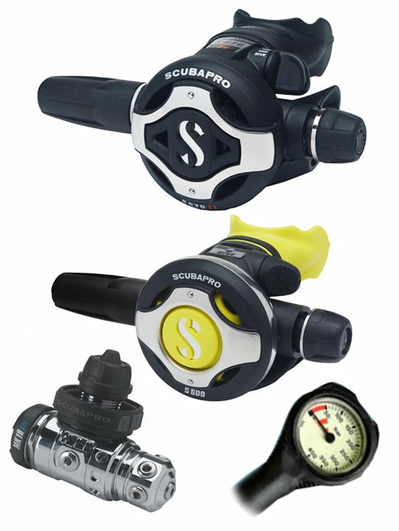 Scubapro Regulator Set: MK19 Evo (DIN Or Yoke) / S620 Ti / Octopus & Free Termo Gauge Regulator Sets 9 Scubapro Regulator Set: MK19 Evo (DIN Or Yoke) / S620 Ti / Octopus & Free Termo Gauge Regulator Sets