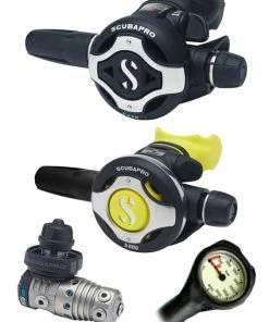 Scubapro Regulator Set: MK25 Evo Titanium (DIN Or Yoke) / S620 X-Titanium / Octopus & Free Termo Gauge 17 Scubapro Regulator Set: MK25 Evo Titanium (DIN Or Yoke) / S620 X-Titanium / Octopus & Free Termo Gauge