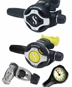 Scubapro Regulator Set: MK25 Evo Titanium (DIN Or Yoke) / S620 X-Titanium / Octopus & Free Termo Gauge 16 Scubapro Regulator Set: MK25 Evo Titanium (DIN Or Yoke) / S620 X-Titanium / Octopus & Free Termo Gauge