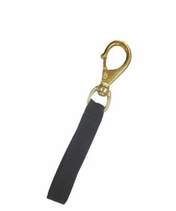 ODG Clips & Bolt Snaps Swivel Snap Hook Size 2 With 130mm (5in) Webbing Loop - Brass