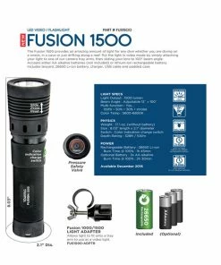 Tovatec Fusion 1500 Rechargeable Dive Torch (1500 Lumen) Torches