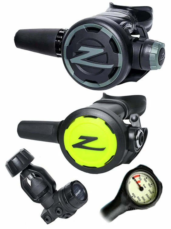 Zeagle F8 Regulator Set (DIN Or Yoke) & Free Termo Gauge Regulator Sets 3 Zeagle F8 Regulator Set (DIN Or Yoke) & Free Termo Gauge Regulator Sets